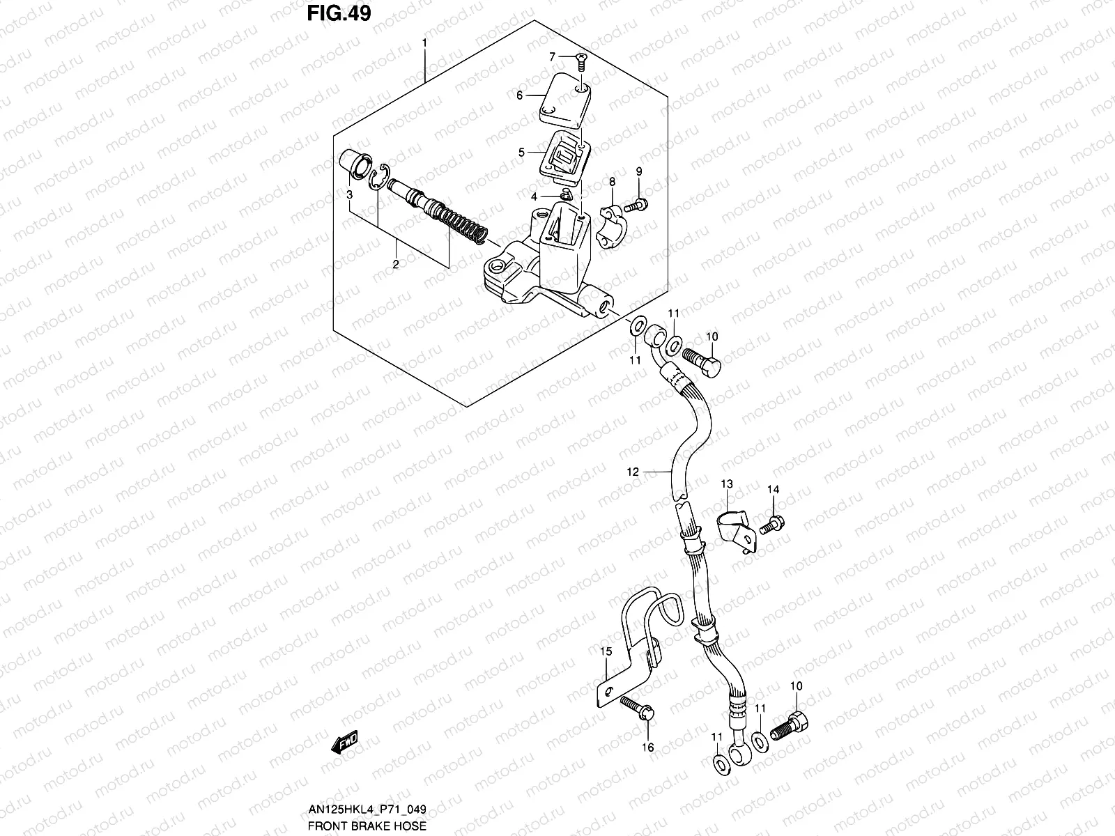 49 - FRONT BRAKE HOSE