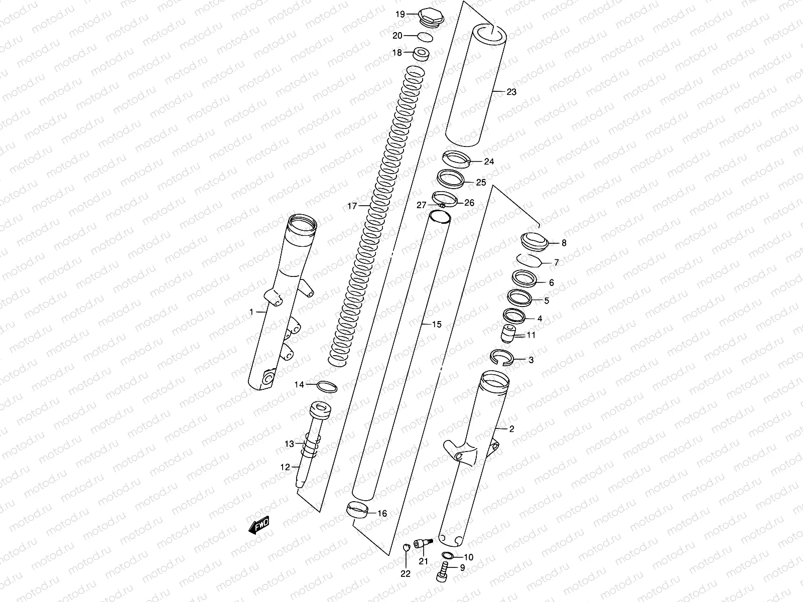 49 - FRONT DAMPER (MODEL W/X)