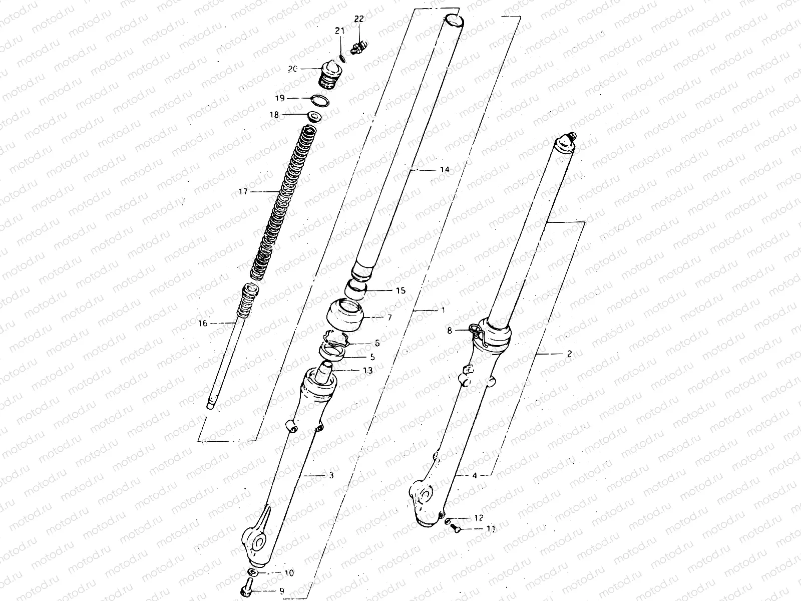 49 - FRONT FORK (MODEL D)
