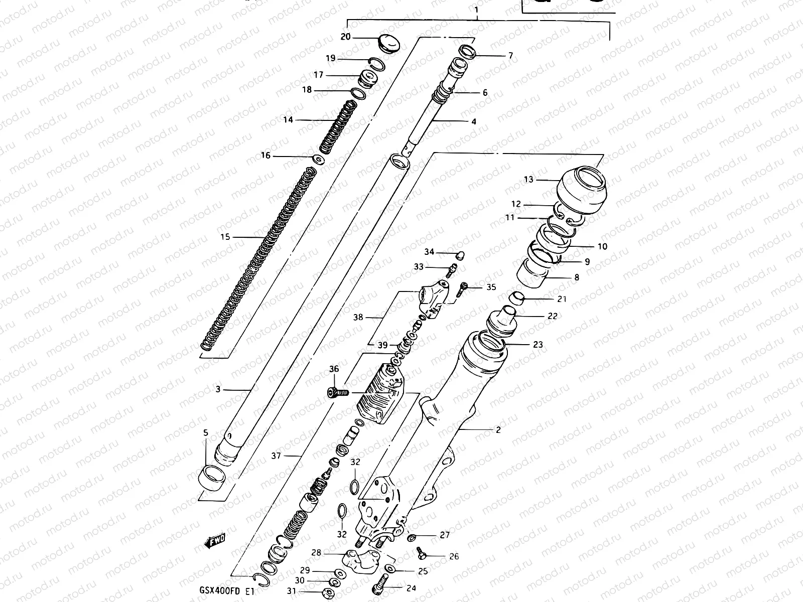 49 - FRONT LEFT FORK