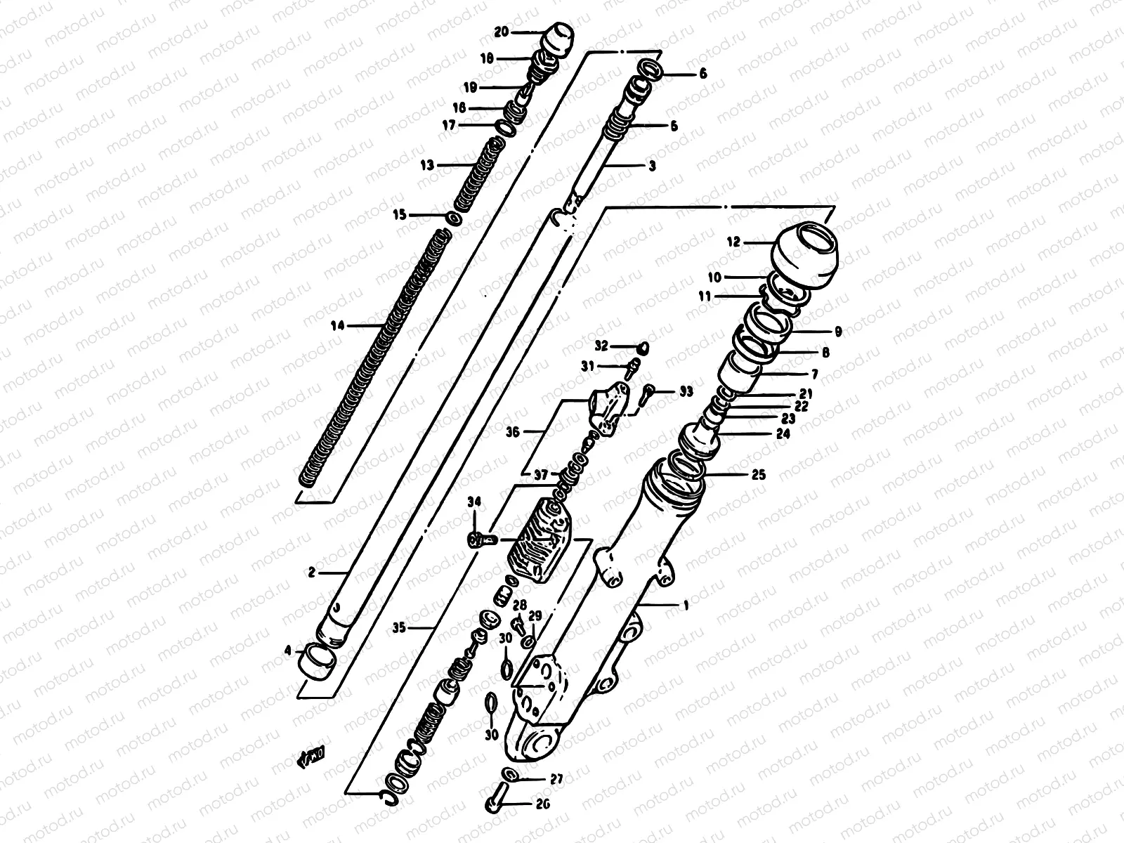 49 - FRONT RIGHT DAMPER (MODEL Z)