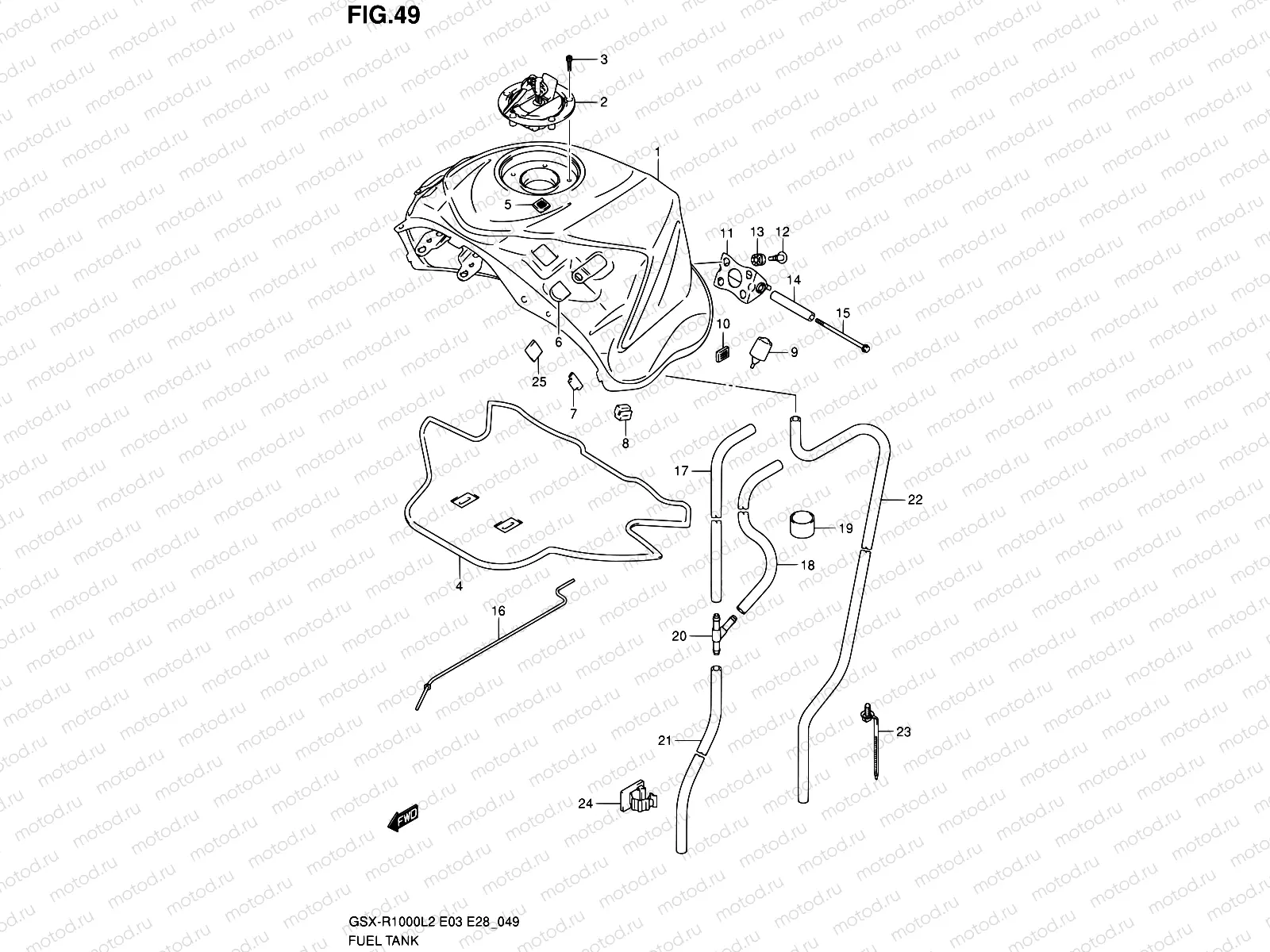 49 - FUEL TANK (GSX-R1000L2 E03)