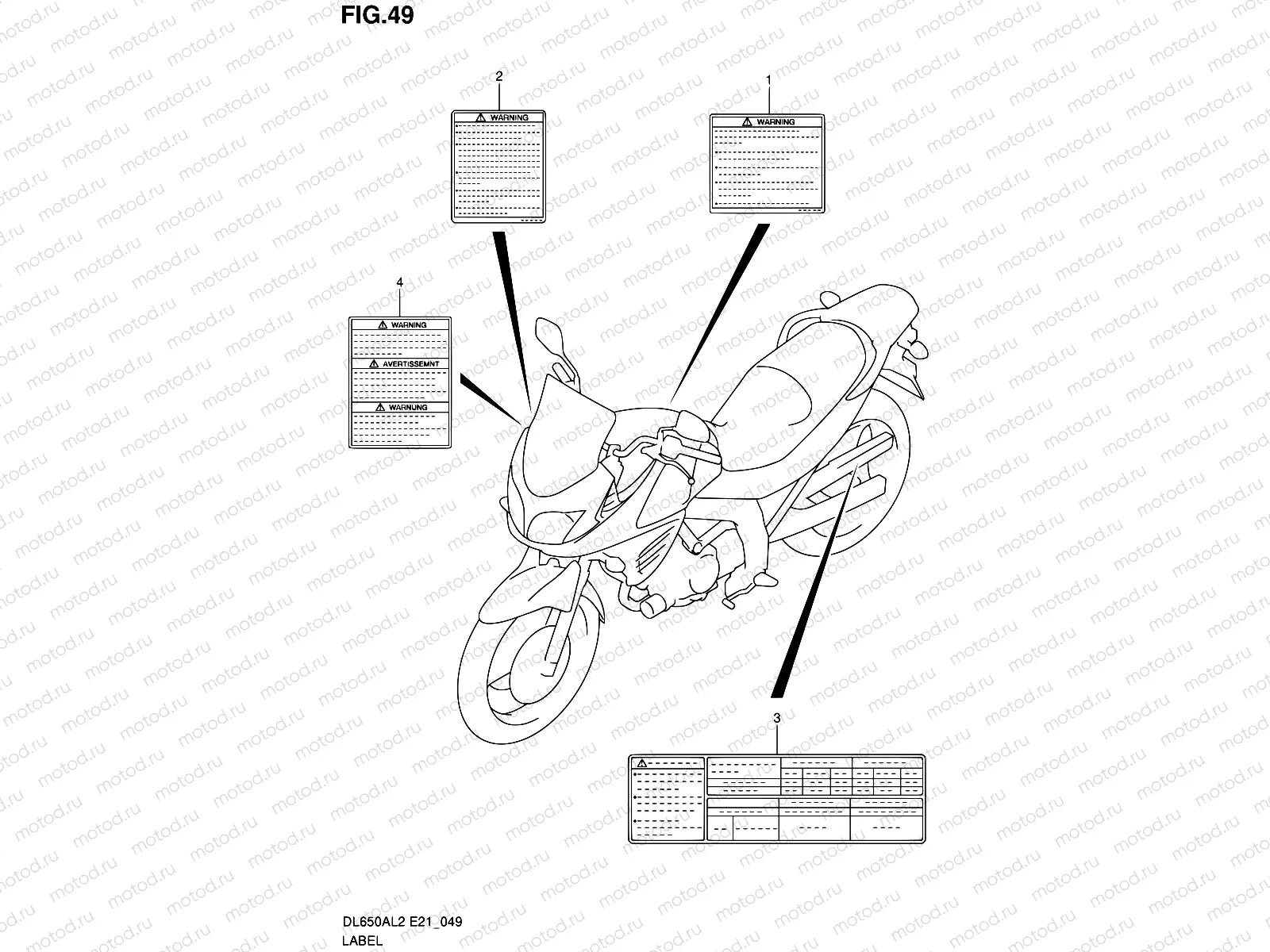 49 - LABEL (DL650AL2 E21)