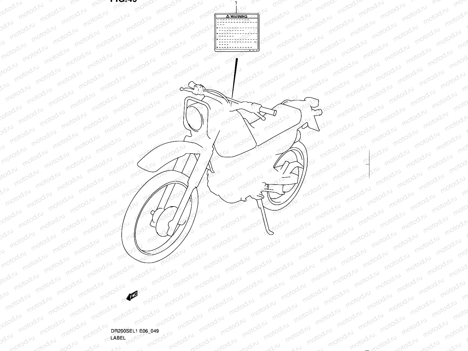 49 - LABEL (DR200SEL1 E06)