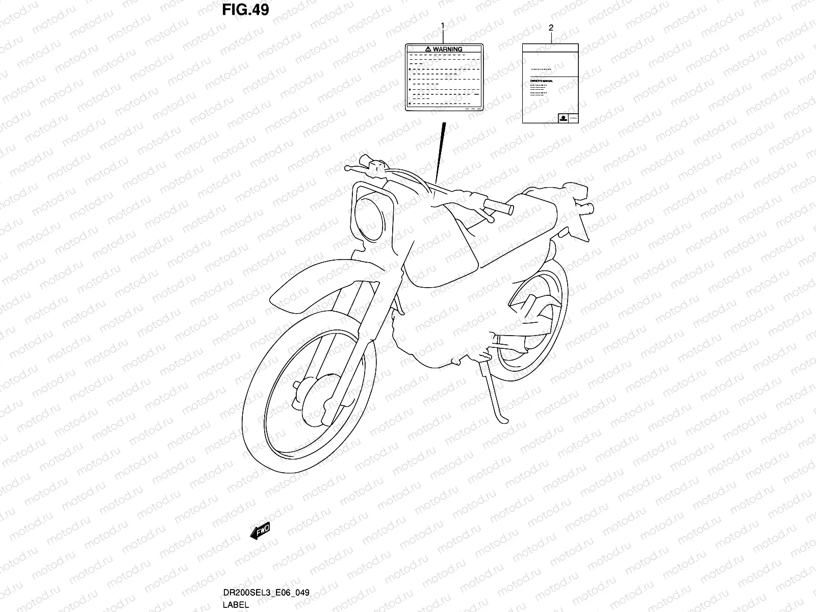 49 - LABEL (DR200SEL3 E06)