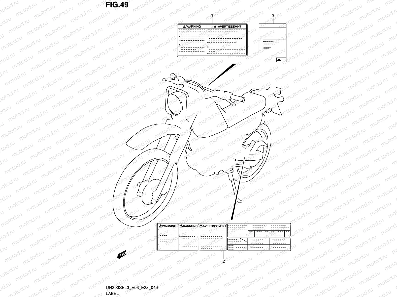 49 - LABEL (DR200SEL3 E28)