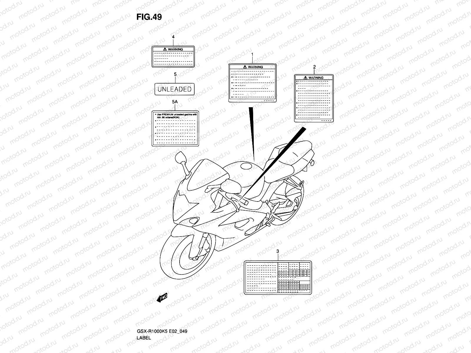 49 - LABEL (GSX-R1000K5 E02,E19,U2E19,E24,P37)