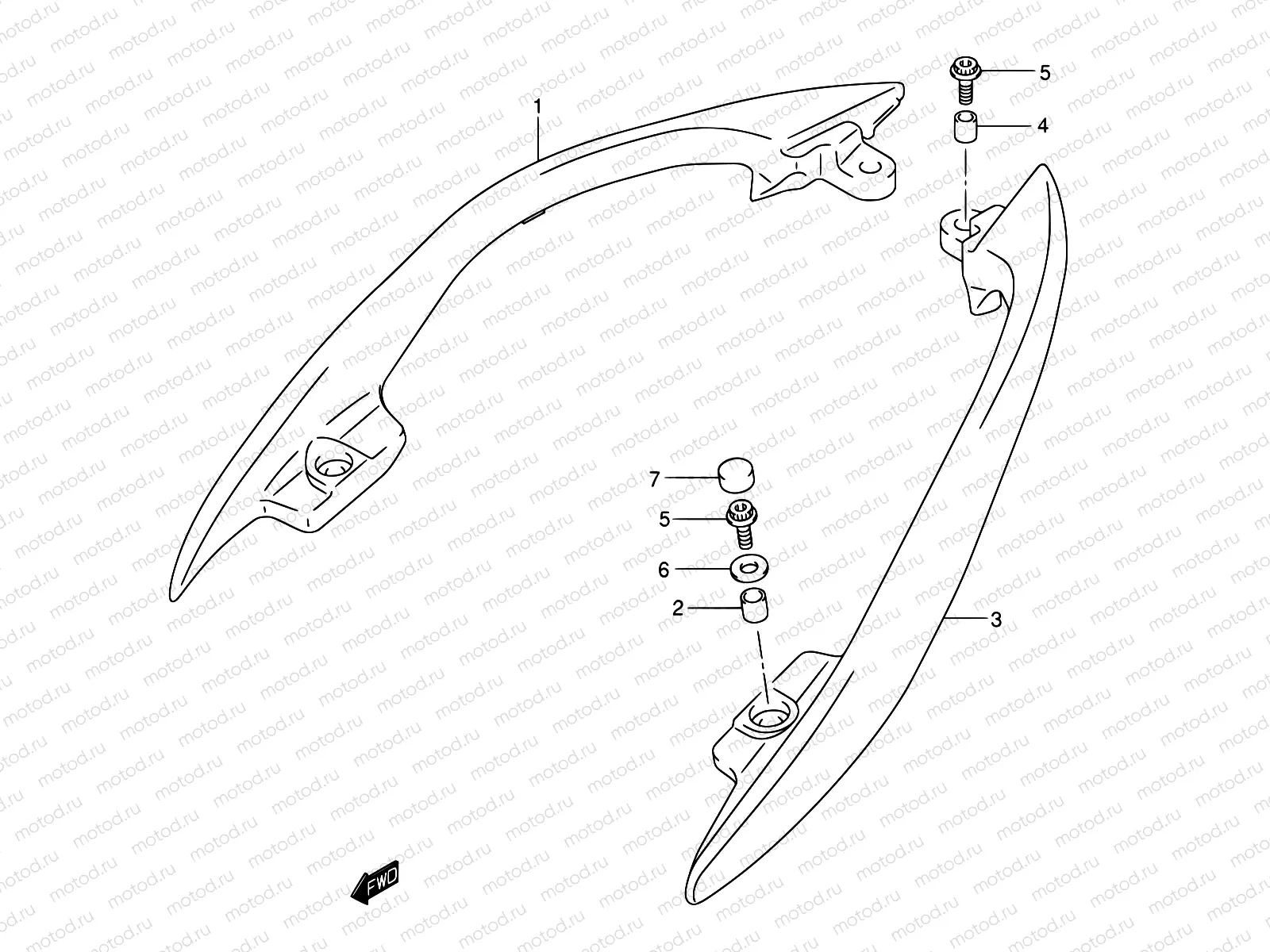 49 - PILLION RIDER HANDLE (SIDE)(MODEL K3)