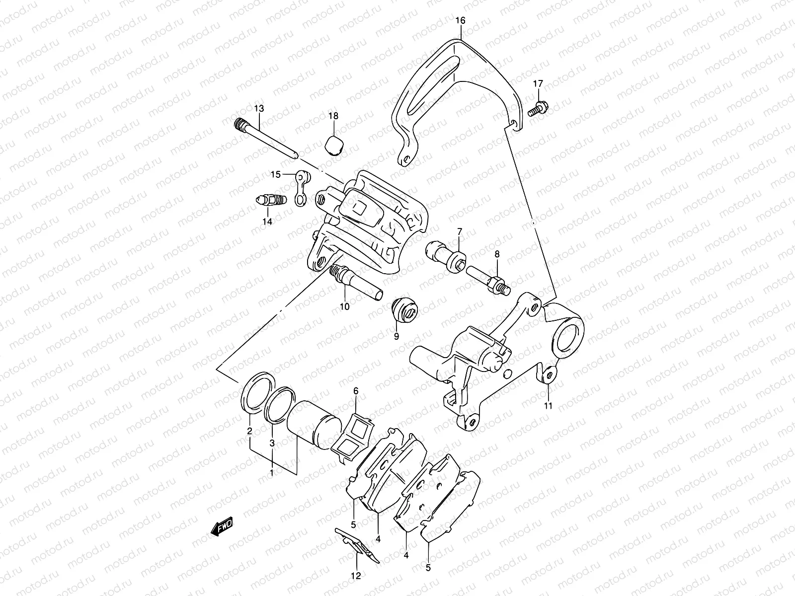49 - REAR CALIPER (MODEL L/M)