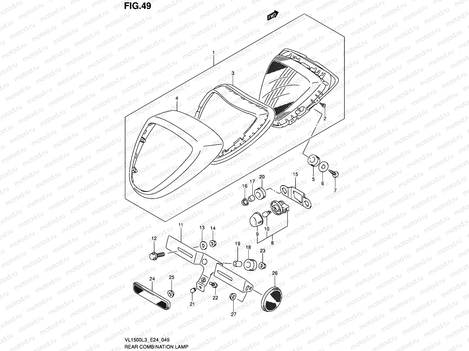 49 - REAR COMBINATION LAMP (VL1500BL3 E24)