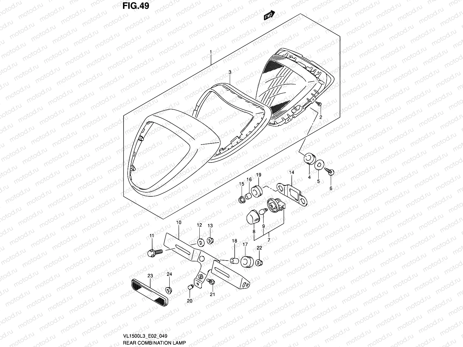 49 - REAR COMBINATION LAMP (VL1500L3 E19)