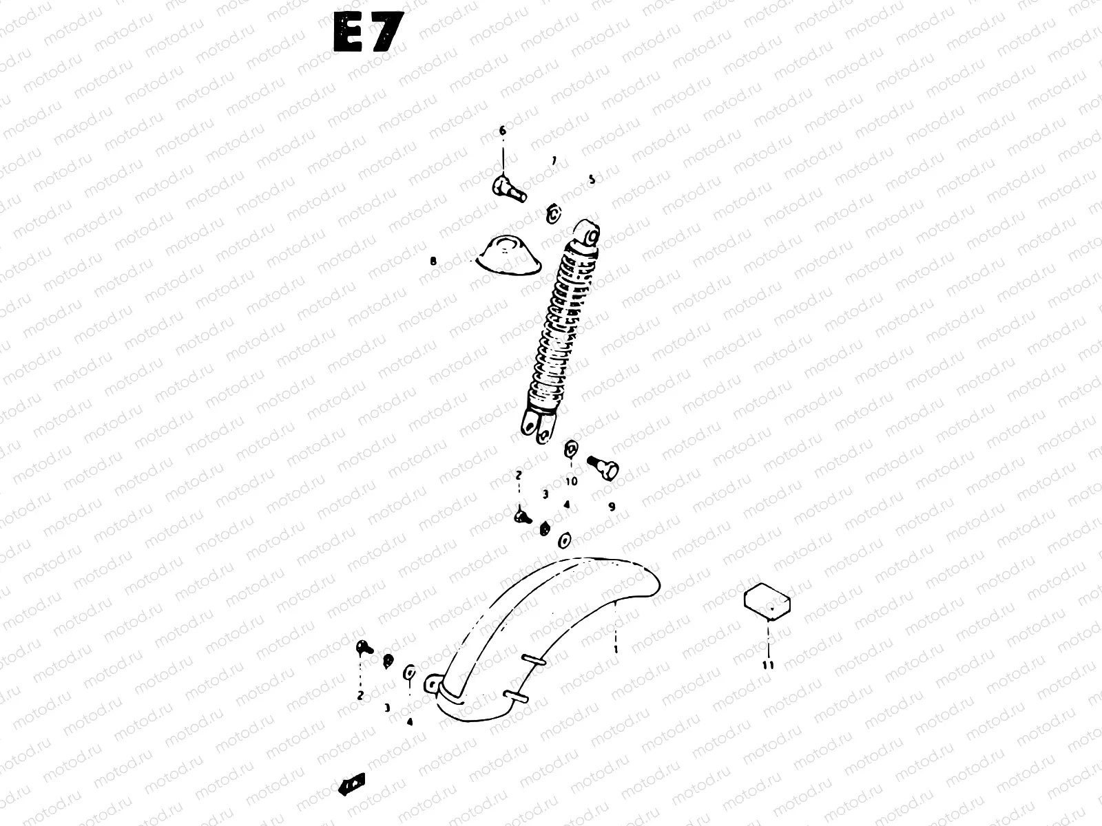 49 - REAR FENDER - REAR SHOCK ABSORBER