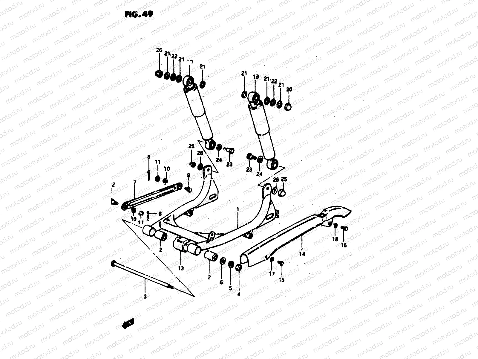 49 - REAR SWINGING ARM (E22, E39)