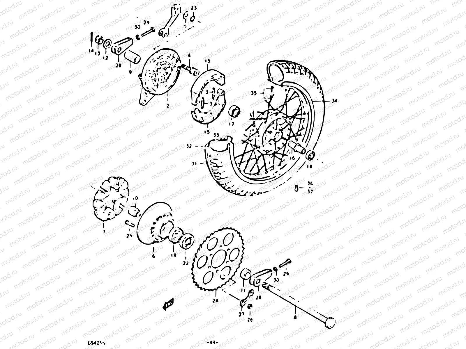 49 - REAR WHEEL (GS425N)