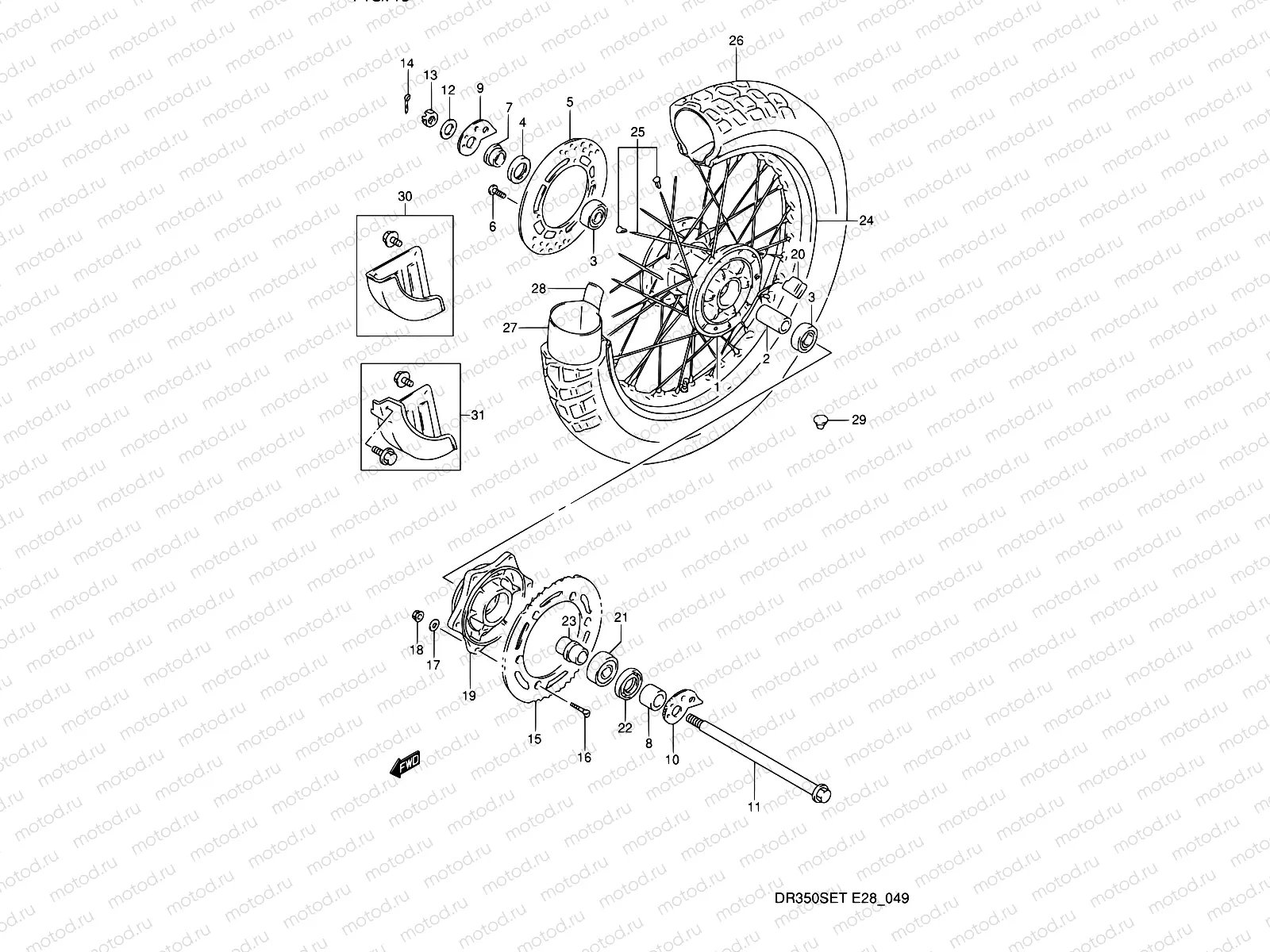 49 - REAR WHEEL (MODEL L/M/N/P/R/S)