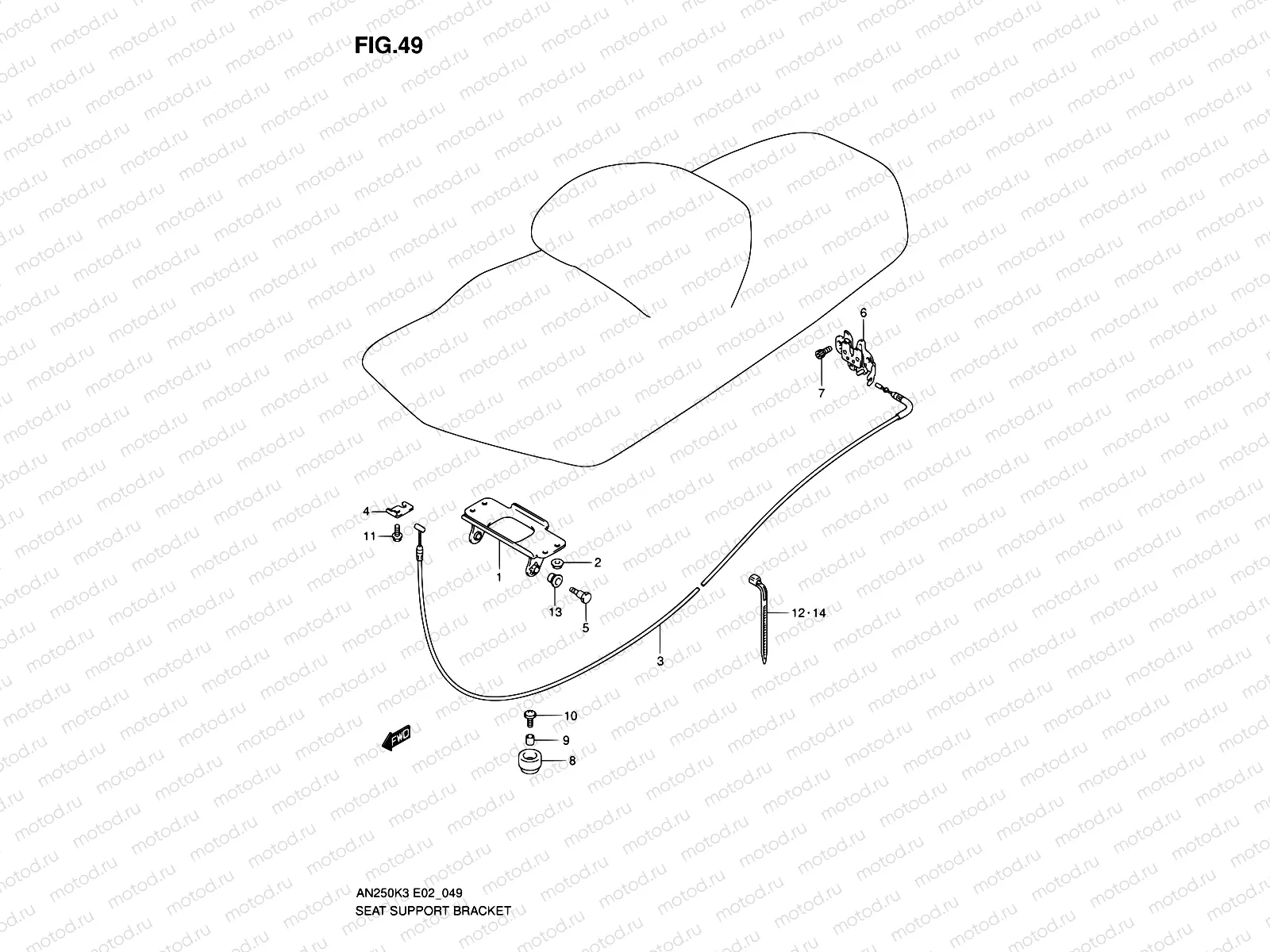 49 - SEAT SUPPORT BRACKET