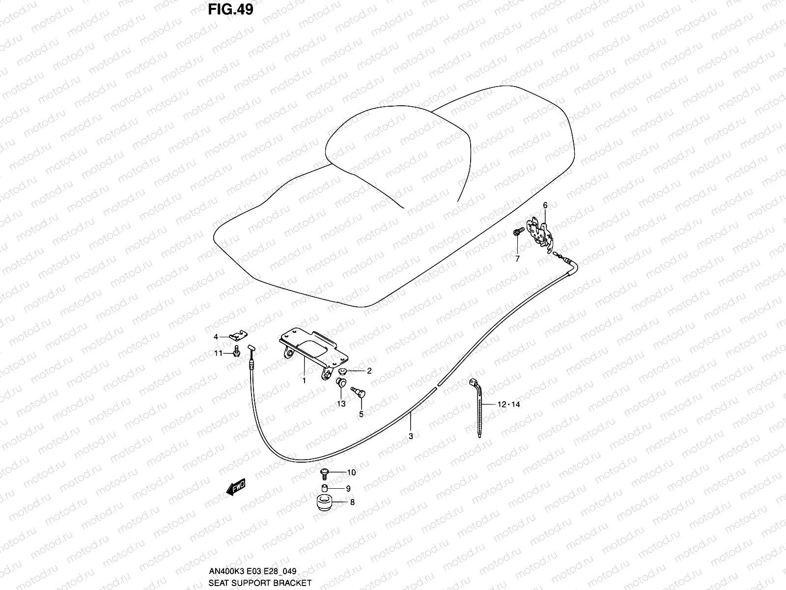 49 - SEAT SUPPORT BRACKET