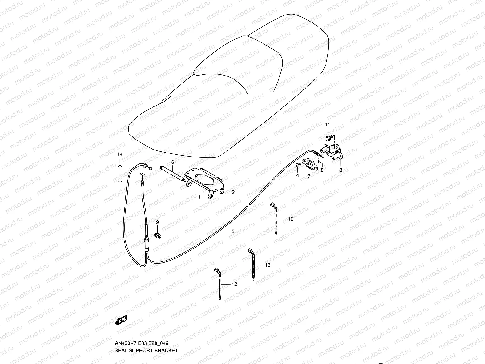 49 - SEAT SUPPORT BRACKET