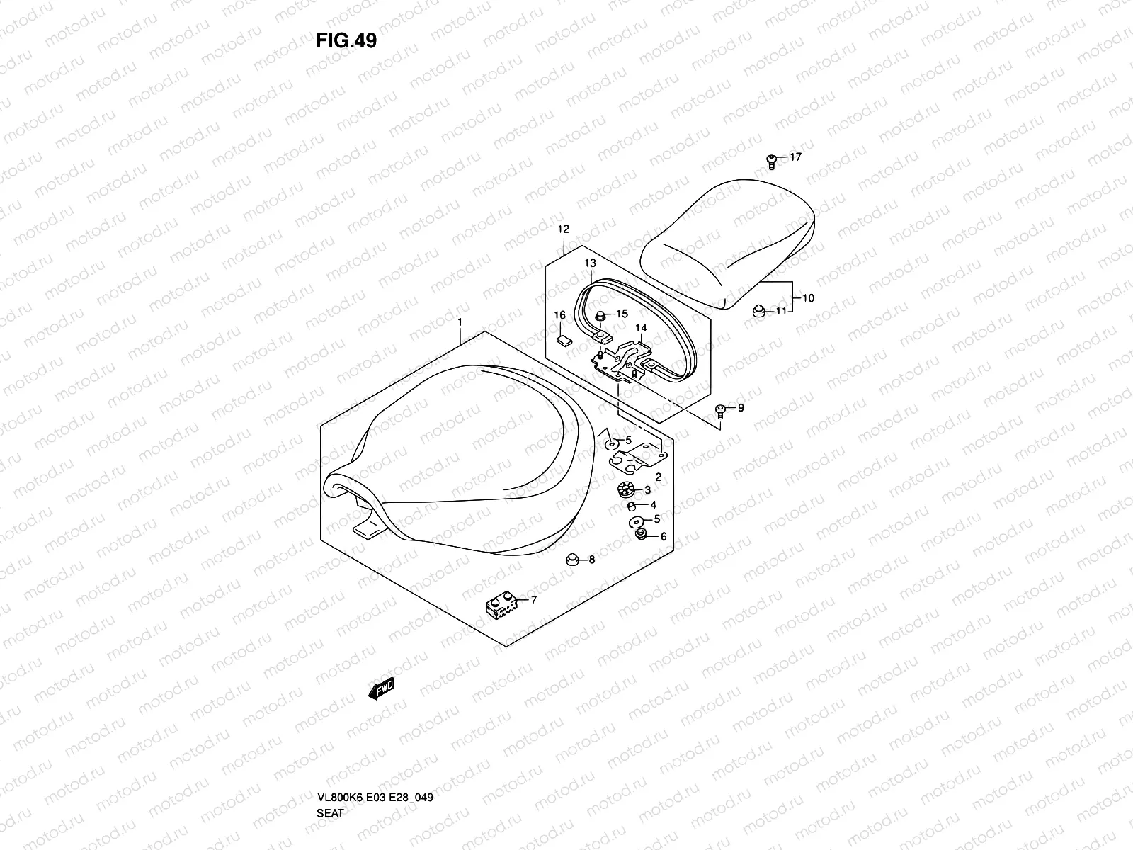 49 - SEAT (VL800K6/K7/K8)
