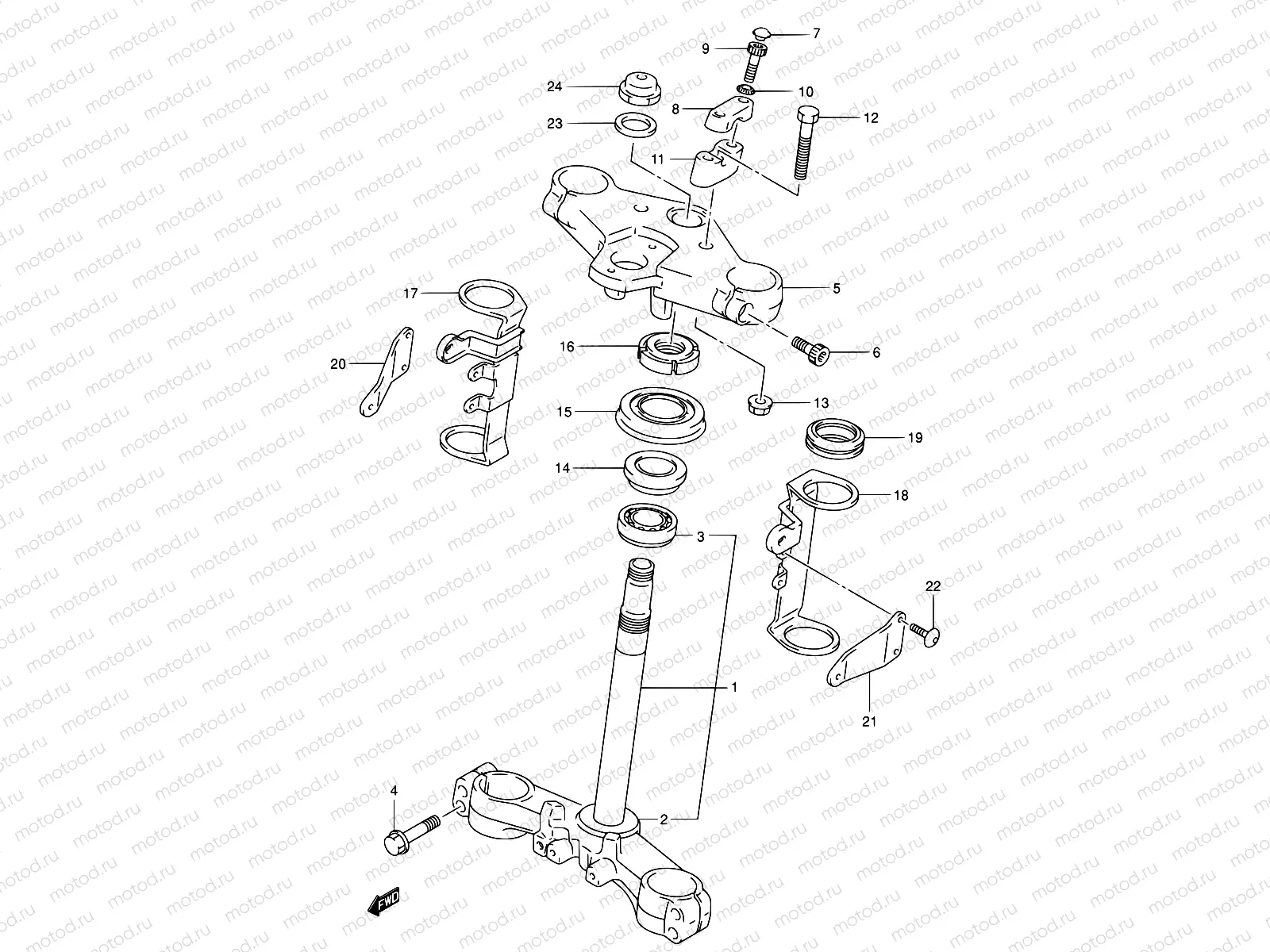 49 - STEERING STEM (SV650X/UX/Y/UY)