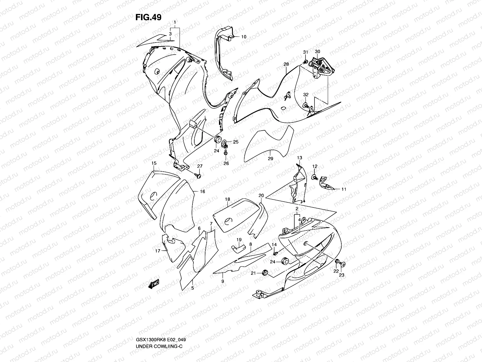 49 - UNDER COWLING (MODEL K8)