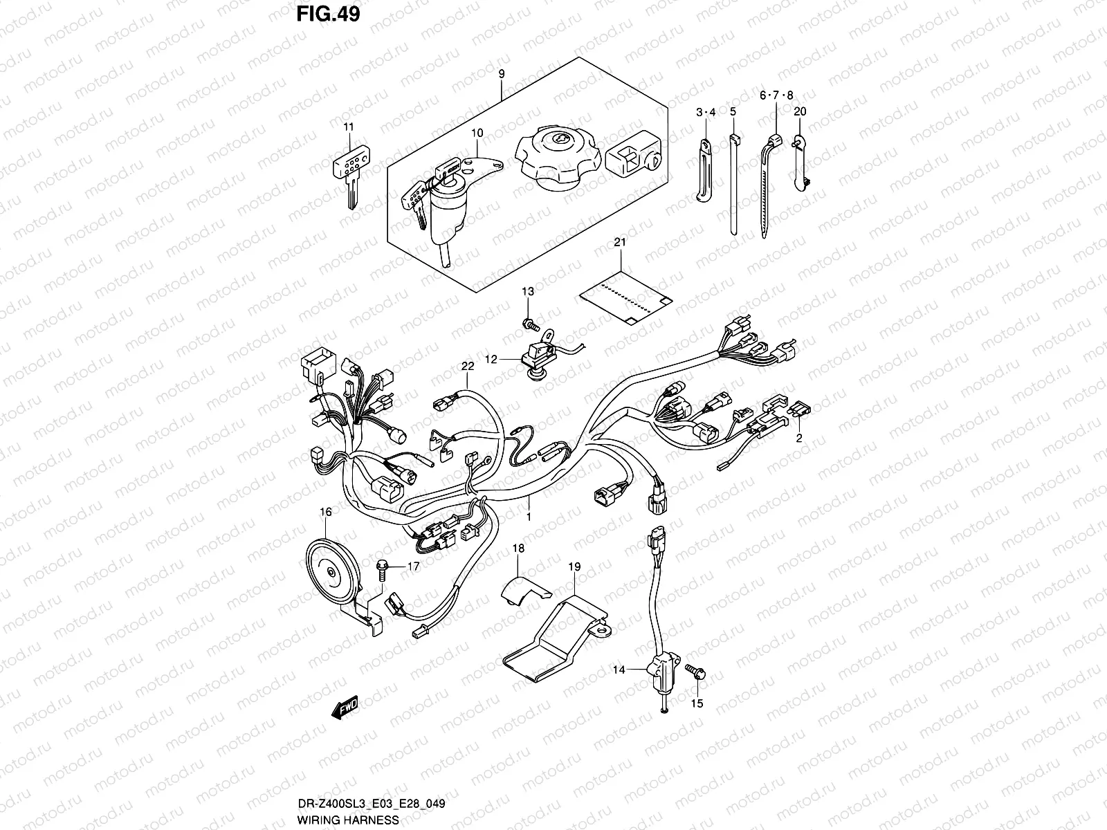 49 - WIRING HARNESS (DR-Z400SL3 E03)