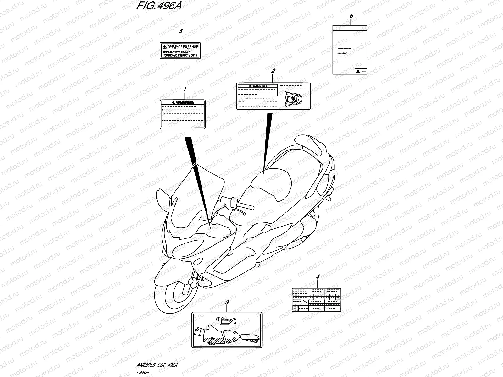 496A - LABEL (AN650L6 E19)