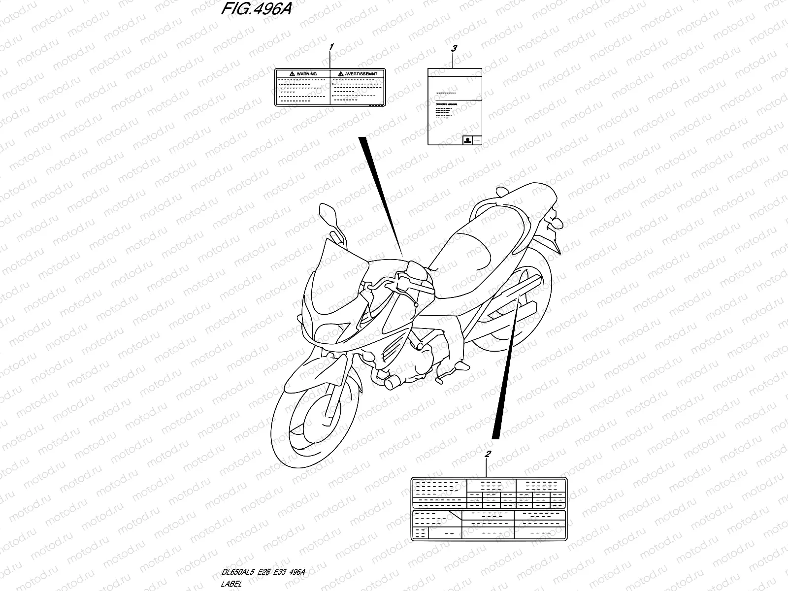 496A - LABEL (DL650AL5 E28)