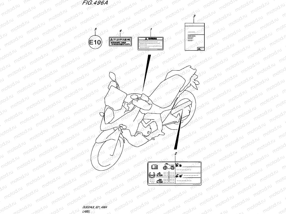 496A - LABEL (DL650AUE)