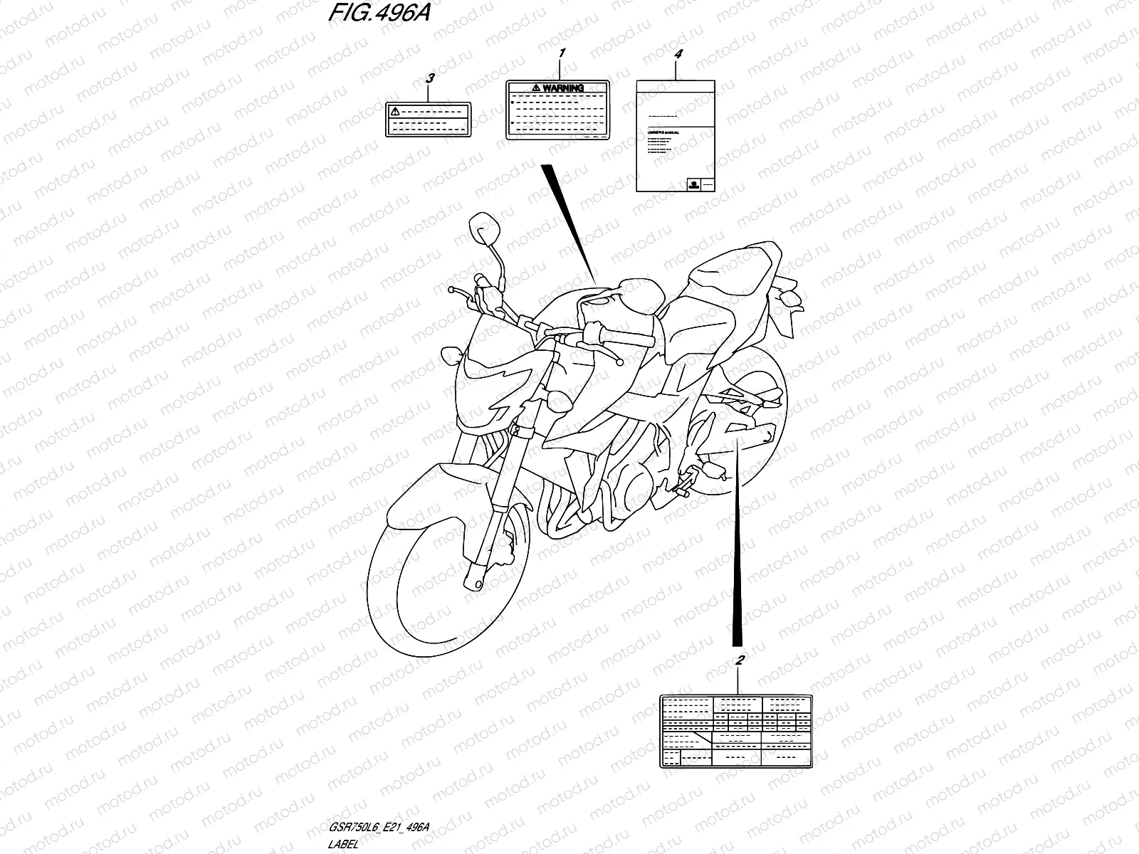 496A - LABEL (GSR750L6 E21)