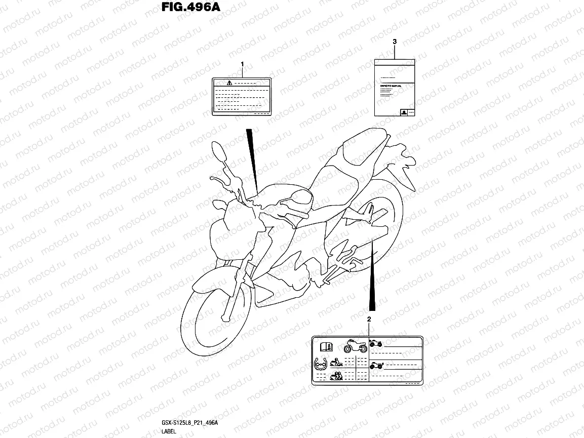 496A - LABEL (GSX-S125MLL8 P21)