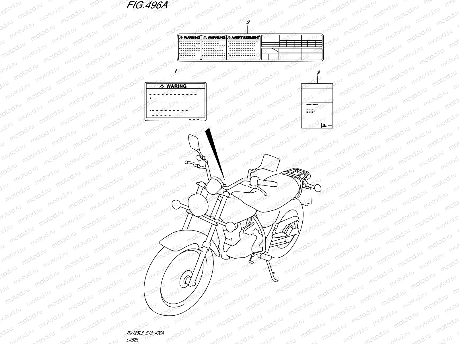 496A - LABEL (RV125L5 E02)