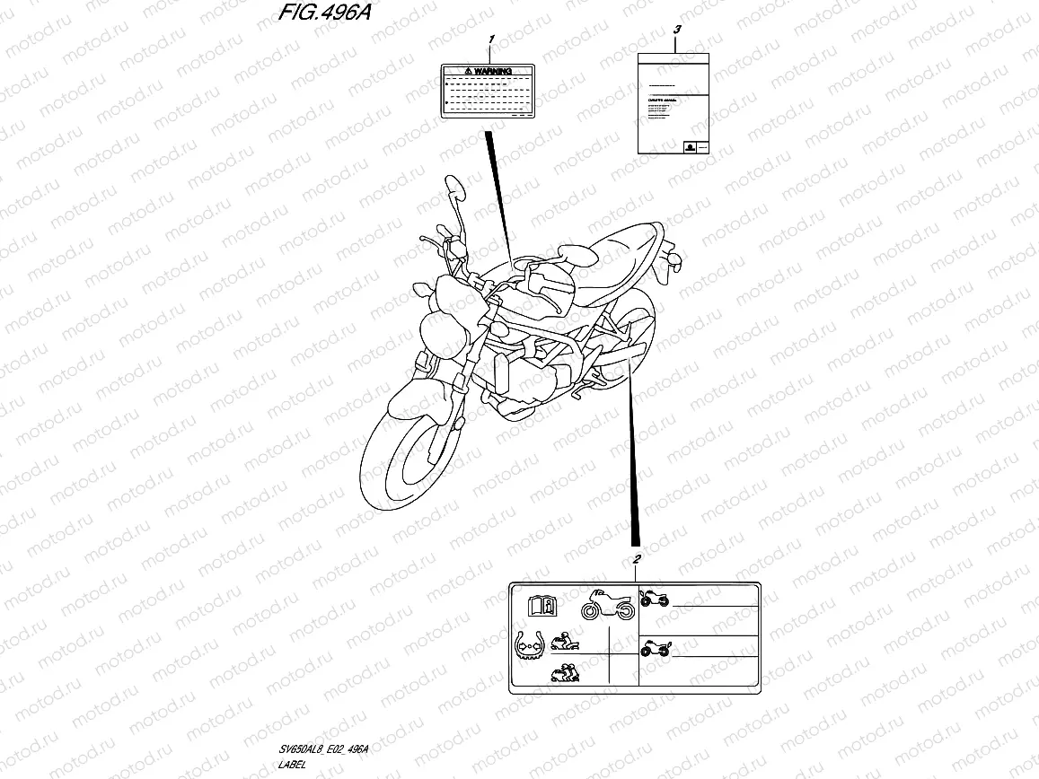 496A - LABEL (SV650AL8 E02)