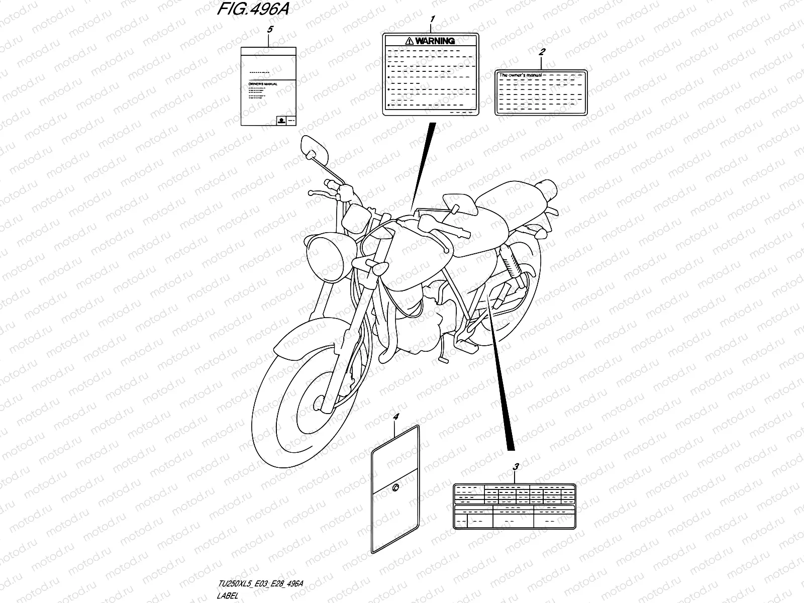 496A - LABEL (TU250XL5 E03)