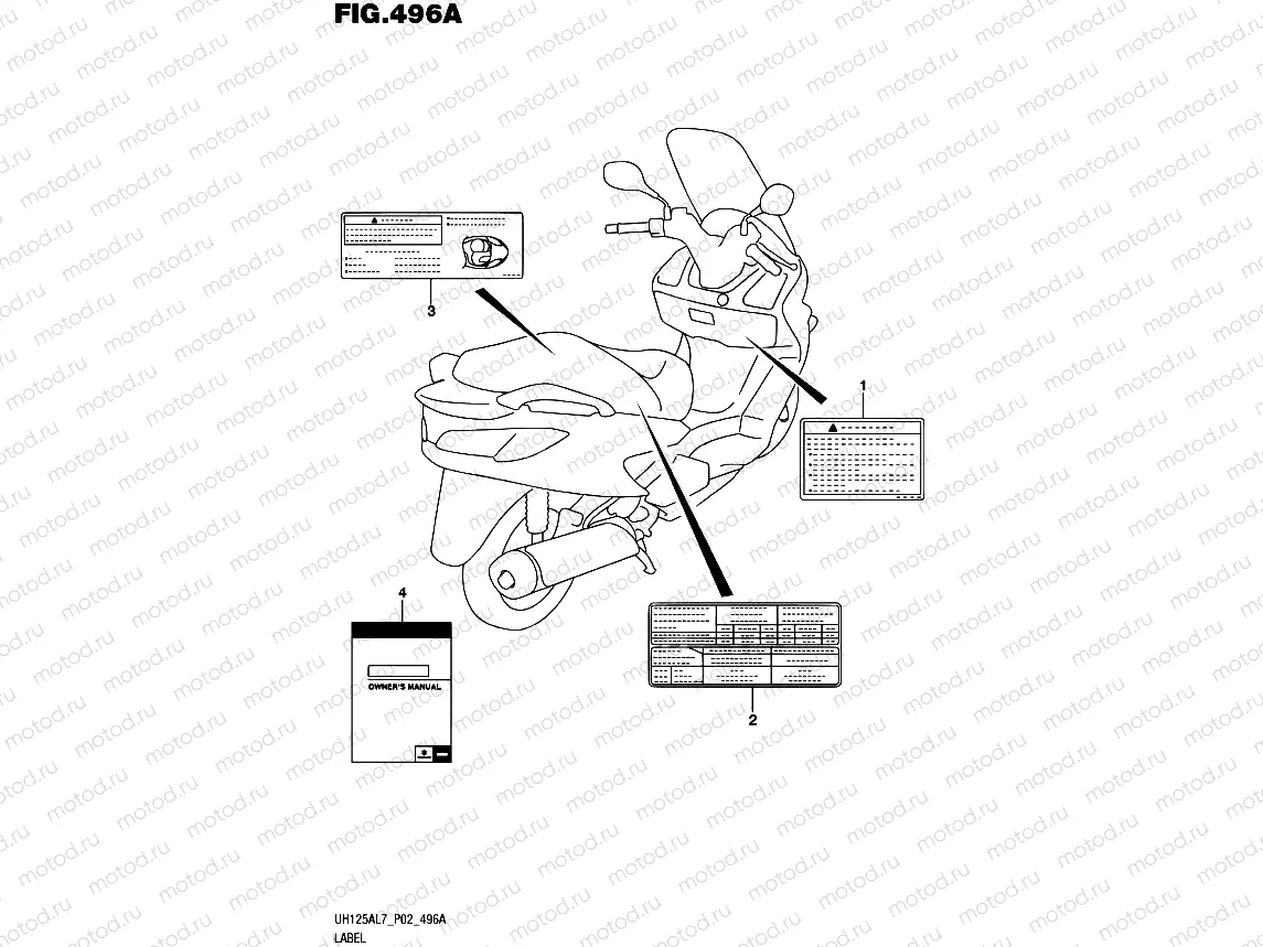 496A - LABEL (UH125AL7 P02)