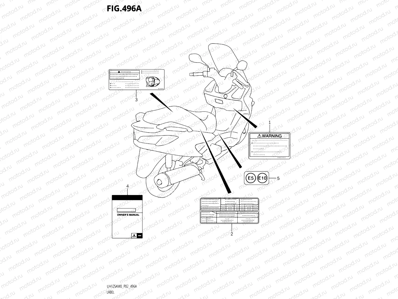 496A - LABEL (UH125AM0 P02)