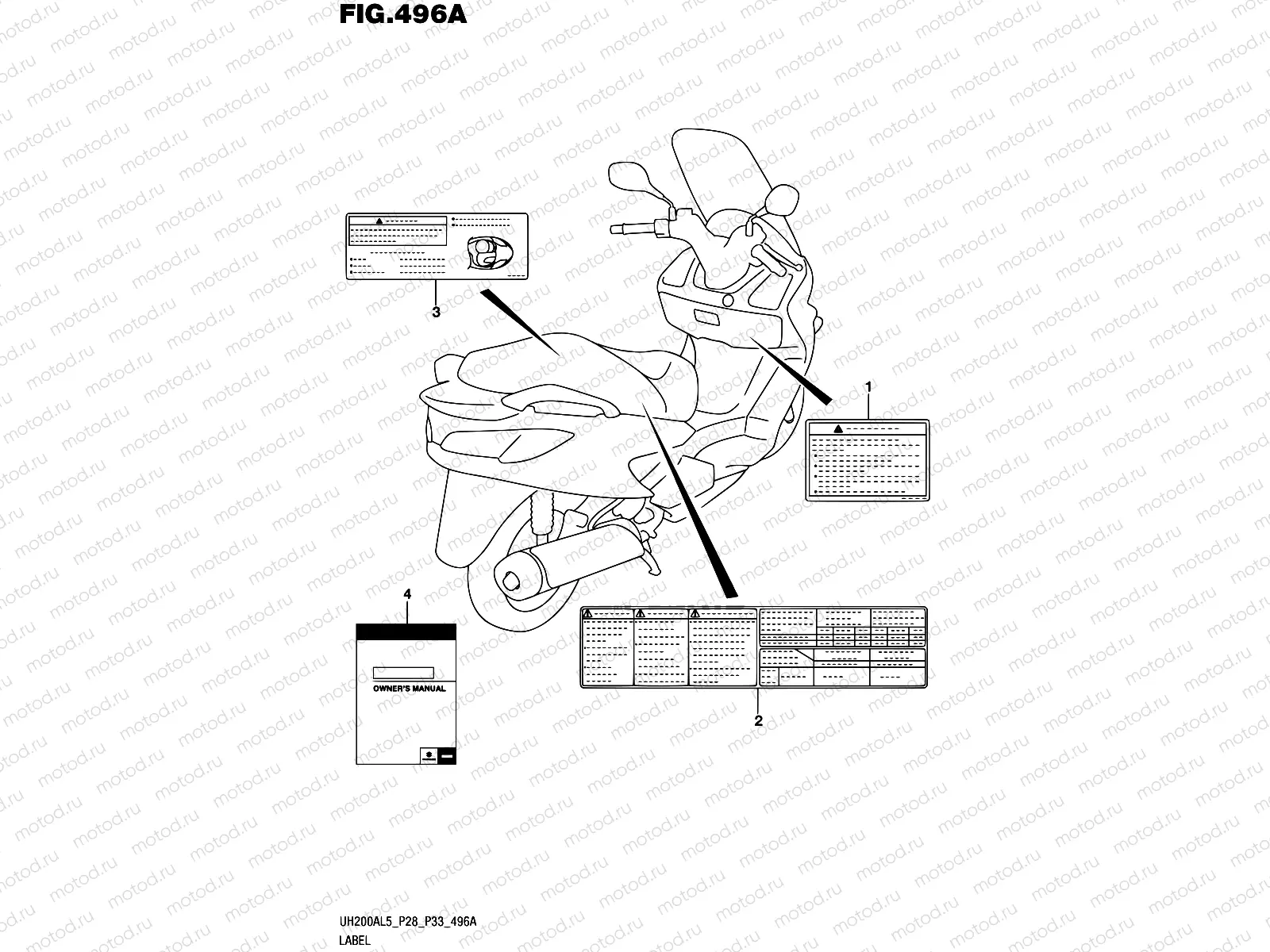 496A - LABEL (UH200AL5 P28)