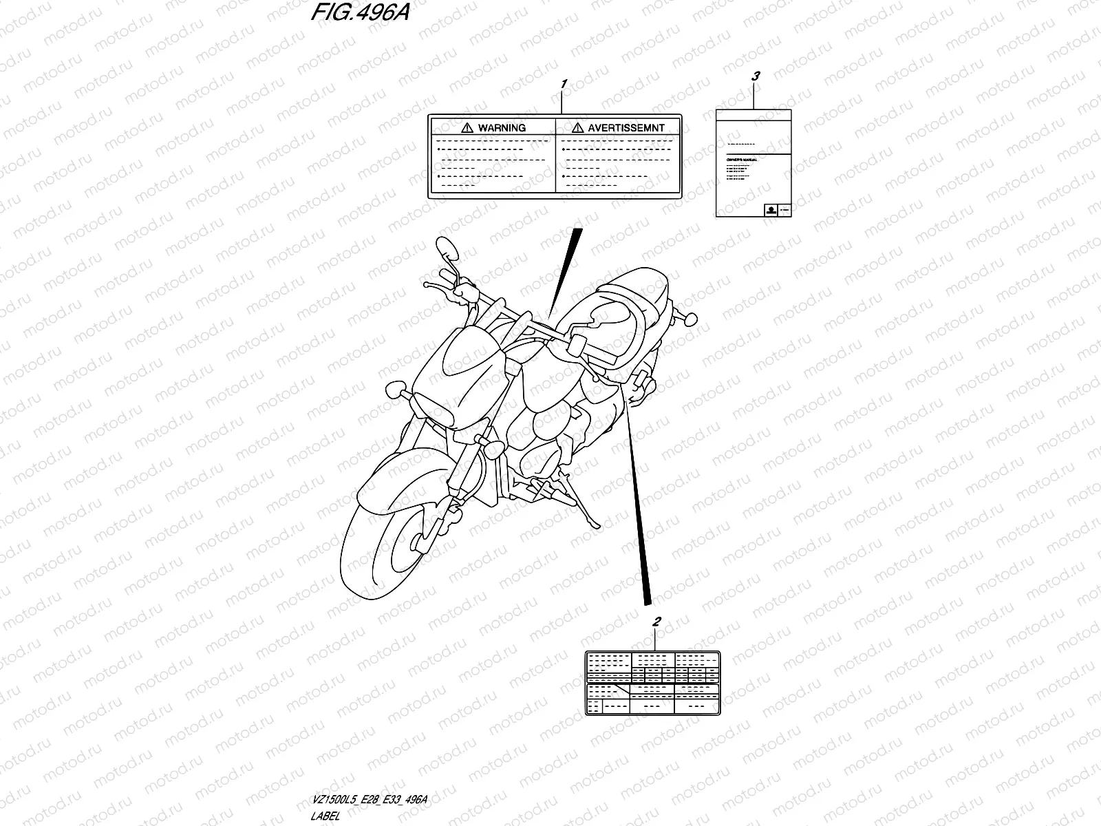 496A - LABEL (VZ1500L5 E28)