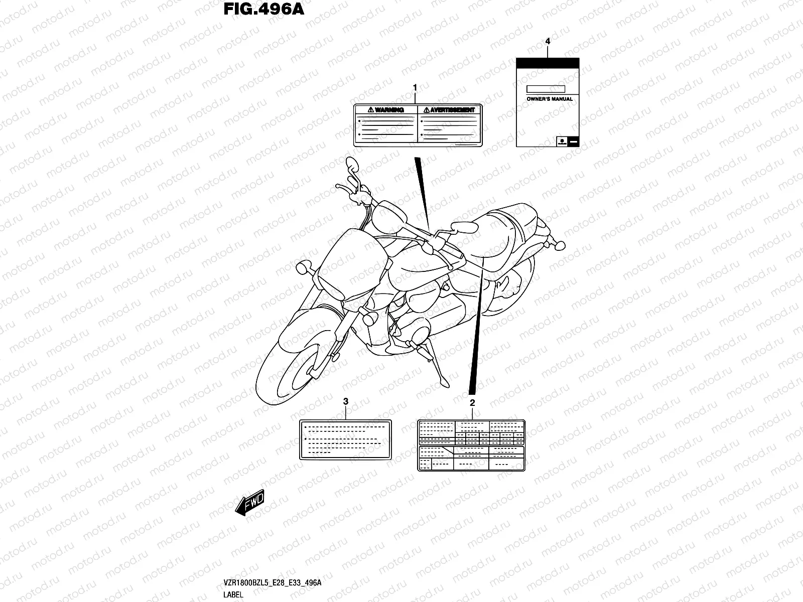 496A - LABEL (VZR1800BZL5 E28)