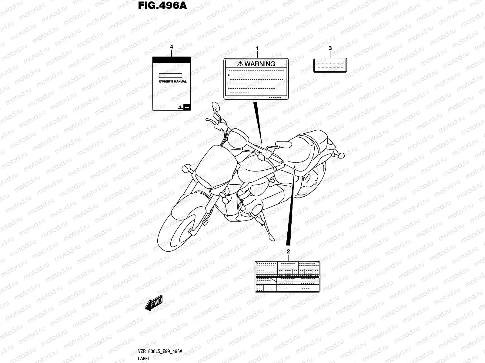 496A - LABEL (VZR1800L5 E99)