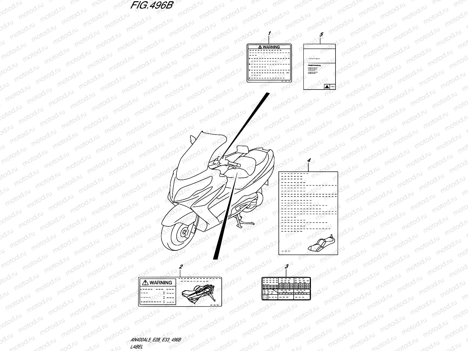 496B - LABEL (AN400ZAL5 E28)