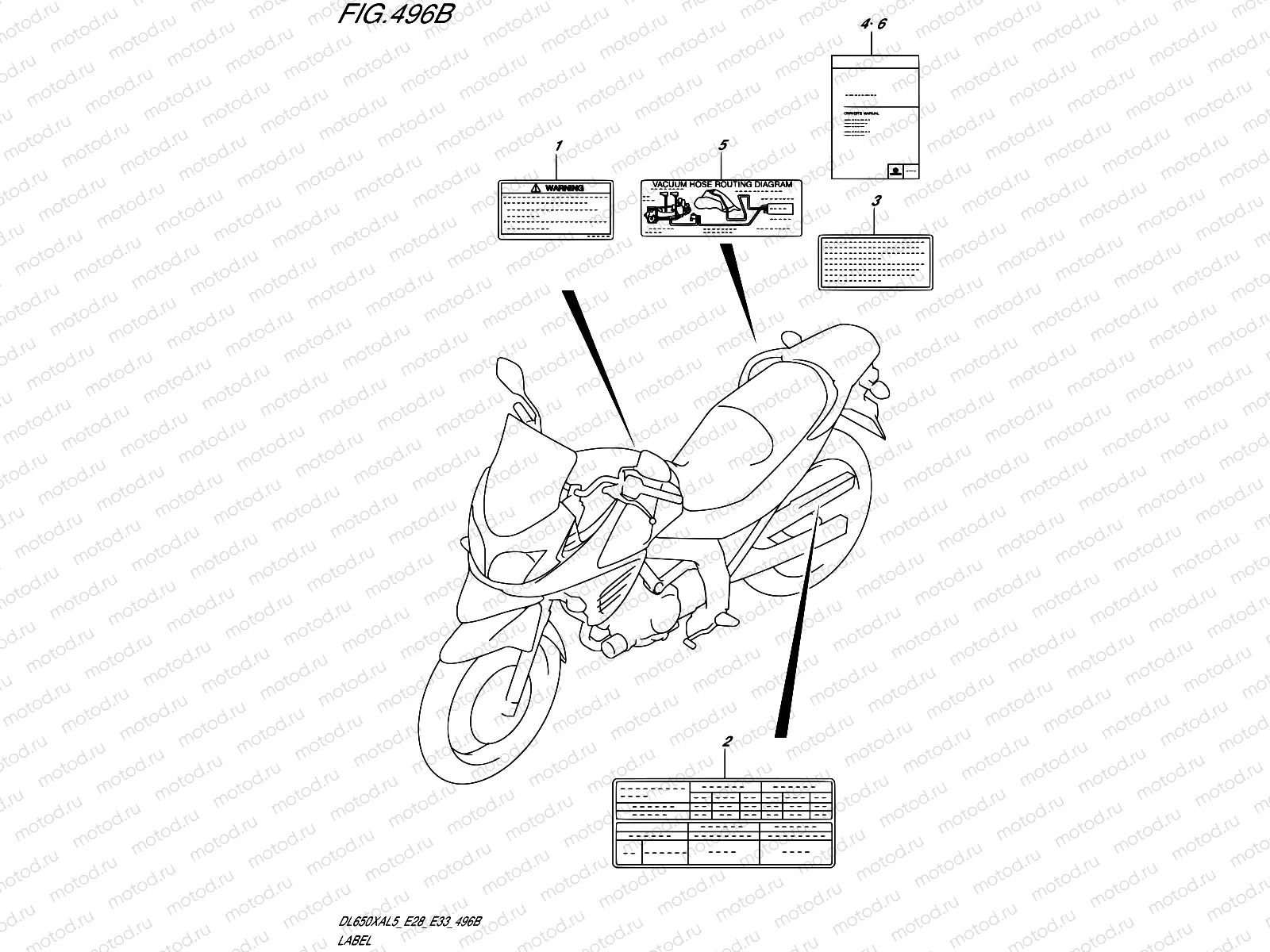 496B - LABEL (DL650XAL5 E33)