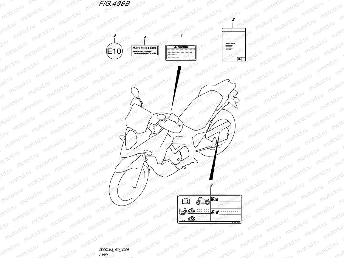 496B - LABEL (DL650XAUE)