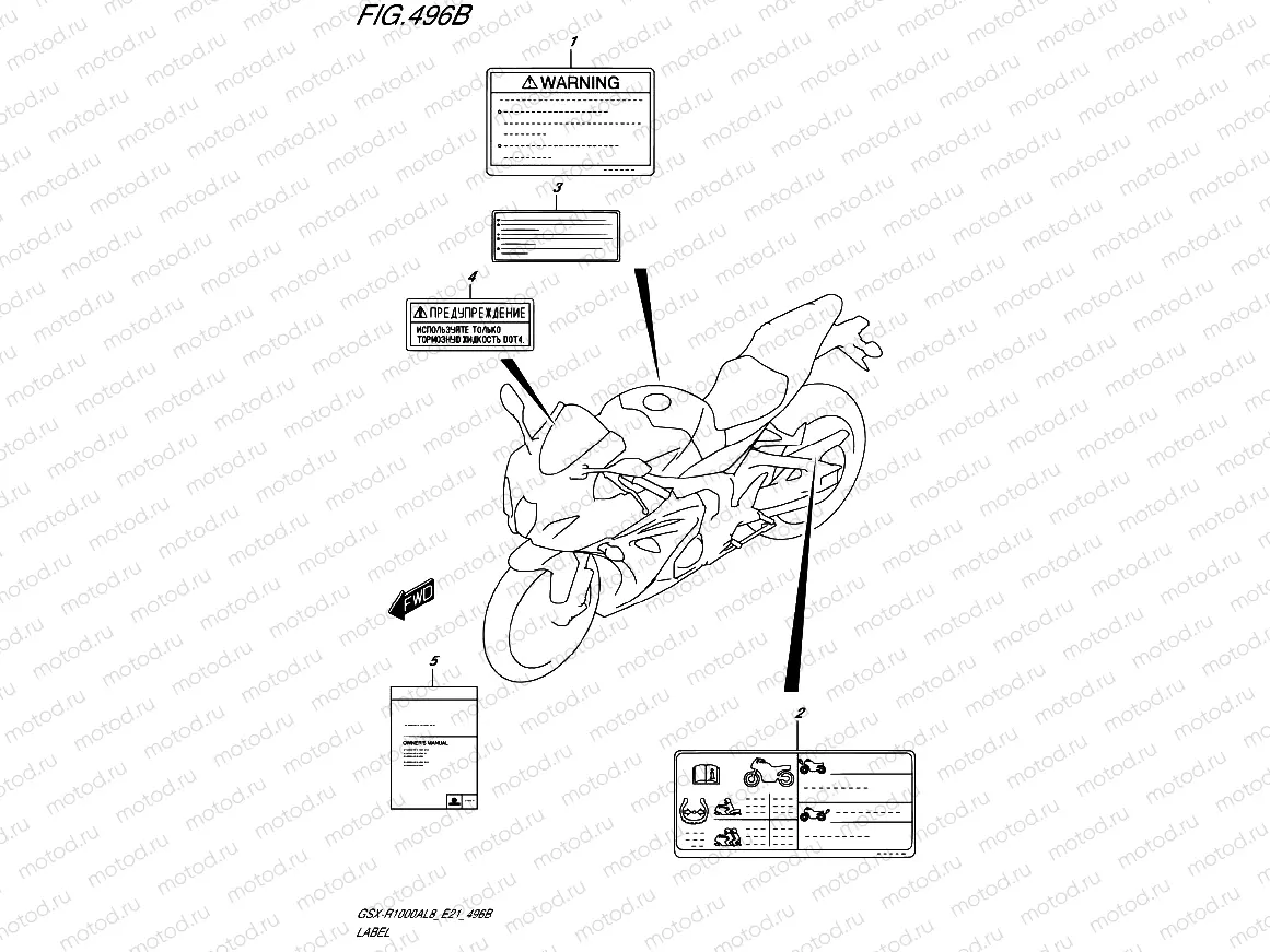 496B - LABEL (GSX-R1000RZL8 E21)