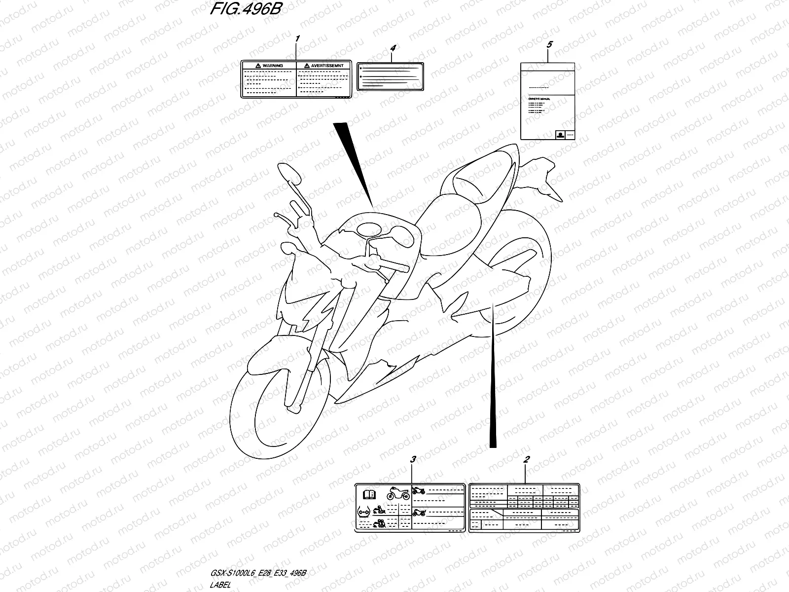 496B - LABEL (GSX-S1000AL6 E28)