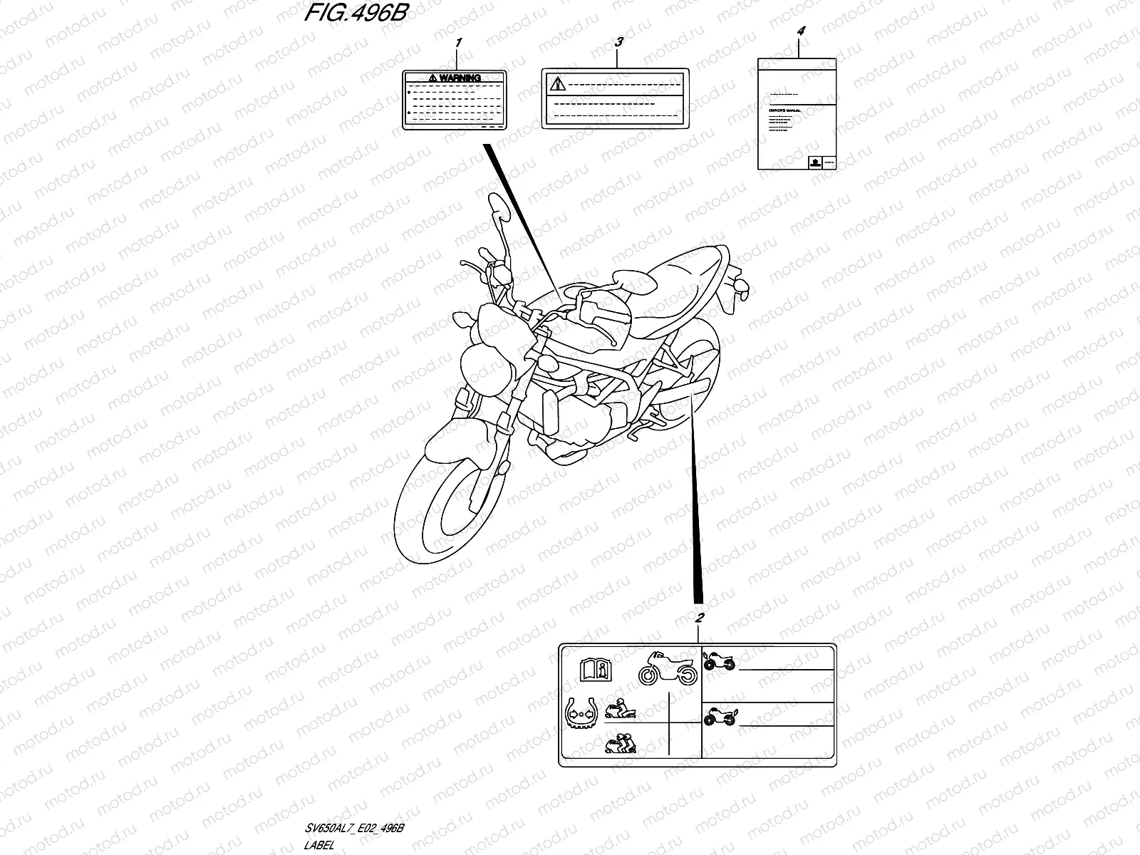 496B - LABEL (SV650AL7 E19)