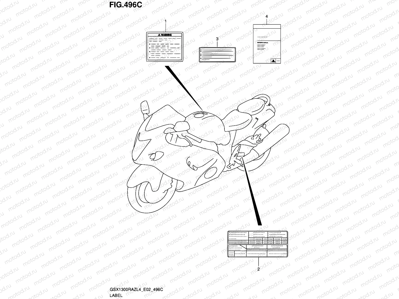 496C - LABEL (GSX1300RAZUFL4 E19)