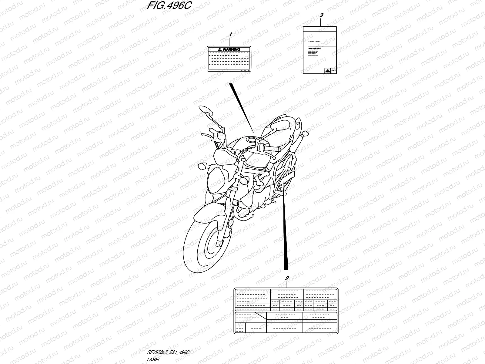496C - LABEL (SFV650UL5 E21)