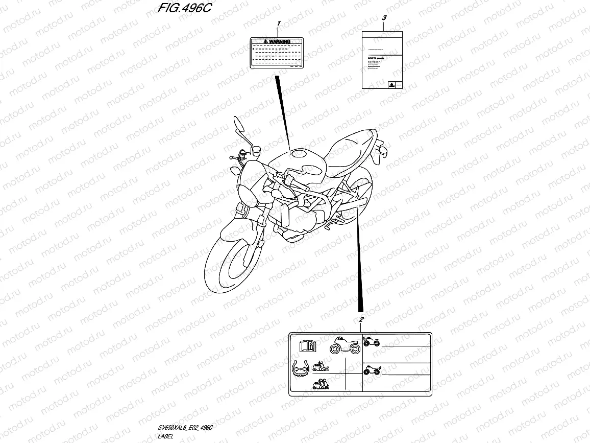 496C - LABEL (SV650XAUL8 E02)