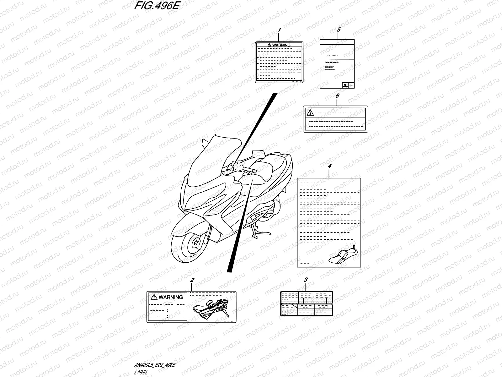 496E - LABEL (AN400ZAL5 E19)